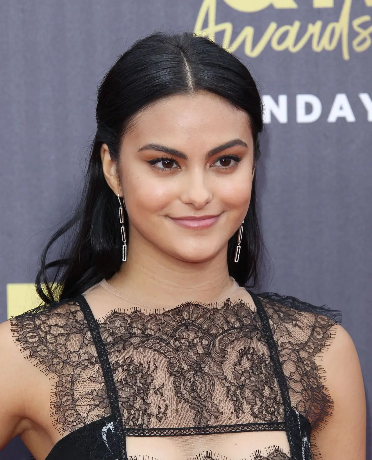 Camila Mendes at 2018 MTV Movie And TV Awards at Barker Hangar in Santa Monica02